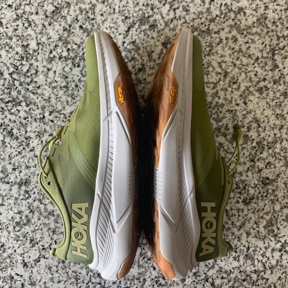 Hoka Avocado/Harbor Mist Transport Mens Lifestyle Shoes - Picture 11 of 12